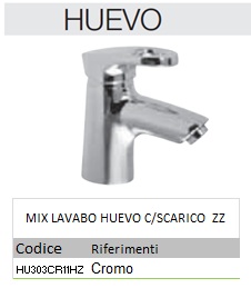 Mix Lavabo Huevo C/Scarico  HU303CR11HZ