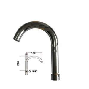 Canna Alta A Tubo  Per Lavabo Da  Mm Da 220X170  Mm Girevole  HY-G2404