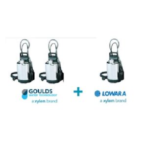 Kit 3 pezzi di Elettropompa Drenaggio Acque Sporche E Chiare 0,25 Kw 0,33 Hp  KDOC3