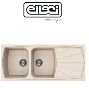 Lavello Living 500 1160X500 2 Vasche Con Gocciolatoio 51 Avena  LGL50051