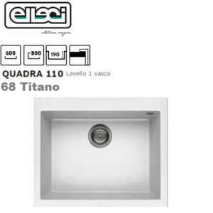 Quadra 105 Standard 57X50 Mm 1 Vasca 68 Bianco Titano  LGQ10568