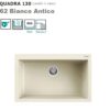 Quadra 130 Standard 790X500 Mm 1 Vasca 62 Bianco Antico  LGQ13062