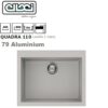Quadra 110 Standard 610X500 Mm 1 Vasca 79 Aluminium  LMQ11079