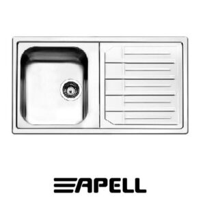 Lavello Melodia 1V.+Gocc.Dx  50.86 34 H.16 Spazzolato  ML861IRBC