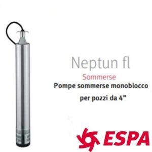 Neptun Fl Sommerse
Pompe Sommerse Monoblocco Per Poi Da 4” Pompa Per Poo Espa Neptun Neptun Fl60 100M 140 M4,2 M3 / Ora  NEPTUNFL60-100M