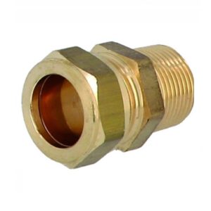 Niples Maschio 3/8"X10 A Stringere Ogiva In Ottone  NM38X10OO