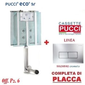 Kit Da 6 Pz Cassetta Eco Incasso New M Con Placca Linea Cromo
 P-0562  P-CEICACLX6