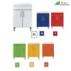 Mobile Lavatoio Serie   Alluminio Chiusura Soft Blue  PA60X60FAB