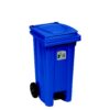 Bidone Carrellato Lt 120 Con Pedale Blu Traffico  PF25703
