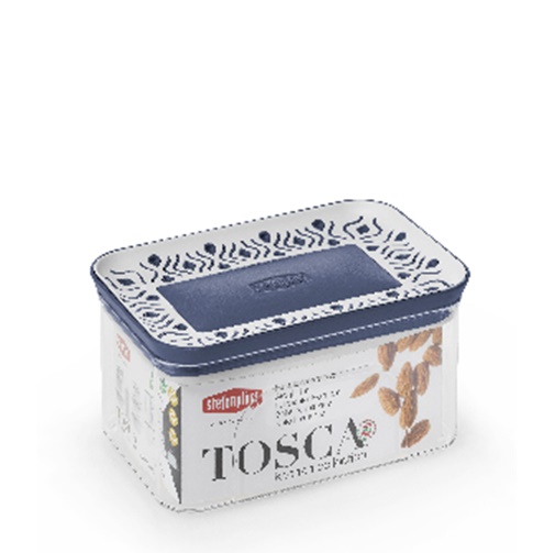 Barattolo Rettangolare Tosca 0,7Lt Bianco/Palace Blue PF55551