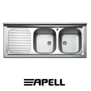 Lavello Appoggio 120X50Cm Sinistra Serie Pisa Prelucido  PI120LPC