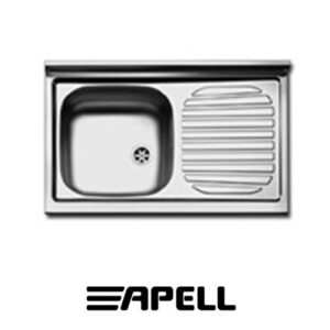 Lavello 80X50 1 Vasca Piu Gocciolatoio Destra - Serie Pisa Prelucido  PI801RPC