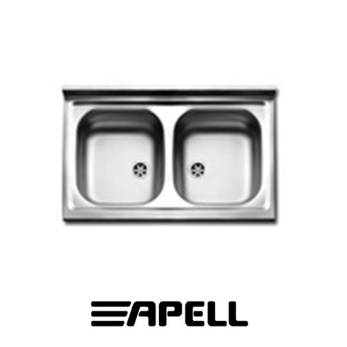 Lavello Appoggio 80X50 Cm 2 Vasche - Serie Pisa Prelucido PI802PC