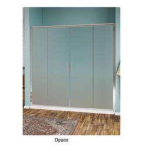 Porta Doccia Strass 2 Ante Scorrevoli 190 Vetro Opaco Prof. Cromo