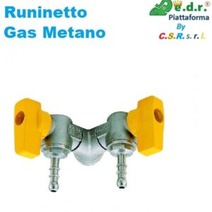 Rubinetto Sqadra Dopppio a Y uscita D. 1/2" attacco Metano  RGSYDMET