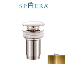 Scarico Click Clack In Ottone Con Troppo Pieno - Ottone Antico