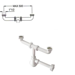 Sifone Moplen 2 V. 11/2" Magnum Tutto 11/2"  S2V112M