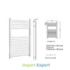 Scaldasalvietta 45X80 Int.40 Bianco  S45X80OF