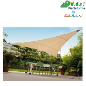 Parasole Triangolare Con Connettore E Corda In Poliestere 180 Gr./Mq. Mt 5X5X5  SS-026
