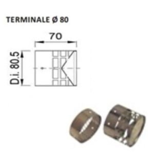 Terminale Inox Da 80  TERM08I