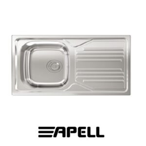 Lavello Inc.Atmosfera 1Vasca Gocc. Destro Inox Prelucido  TM861IRPC
