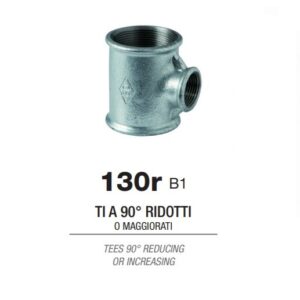 Tee Zincata 2"X1"1/4X2"  TZR2X114