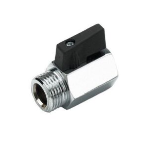 Valvola Mignon 1/2" Cr. Esag.Mf  Leva Nera VM12BN