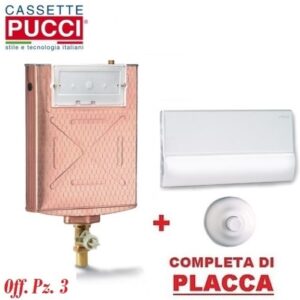 Kit Da 3 Pz Cassetta Incasso Pucci Rame Completa Di Placca P-7510 Bianca  P-CPCAX3