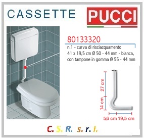 Curva 31X19,5Cm. 50-40 Bianca  P-3320