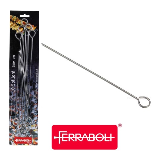 Conf. 6 Spiedini Inox Cm 25 0000403