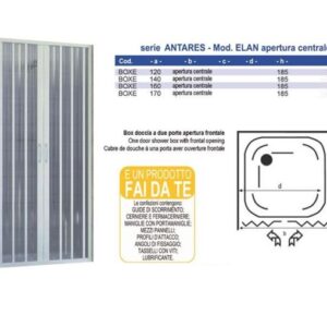 Box Doccia Antares Elan Apertura Centrale.