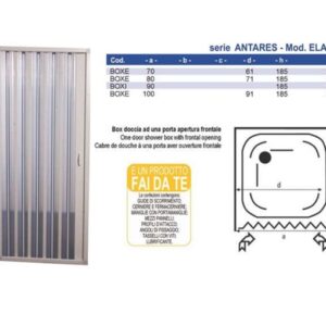 Box Doccia Antares Elan Apertura Frontale.