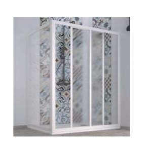 Box Doccia  Acrilico Anta Fissa H. 190,2 Guazza Bianco Pastello.