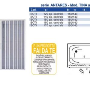Box Vasca Serie Tina. Apertura Centrale