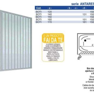 Box Vasca Serie Tina. Apertura Frontale
