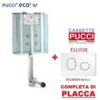 Cassetta Pucci Eco Incasso 9 lt.  Con  Placca Ellisse Bianca 0550