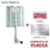 Cassetta Pucci Eco Incasso 9 lt.  Con  Placca Linea  Bianca 0560