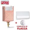 Cassetta Incasso Pucci Rame Pulsante Basso Completa Di Placca rosone  Bianca 7510.