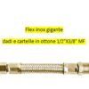 Flex Inox Ø 1/2"X3/8" MF