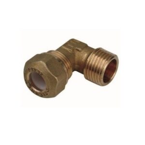 Gomito Maschio Anello Teflon  Bicono Rame.