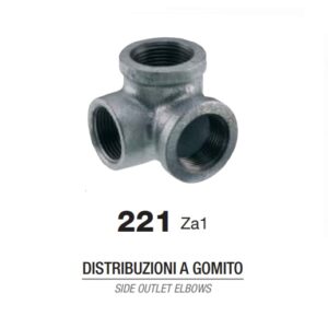 Gomito Zincato 3 Vie F. 221