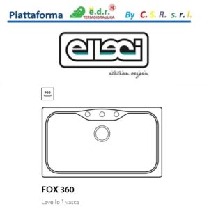 Lavello Fox 360 1 Vasca 86X50cm