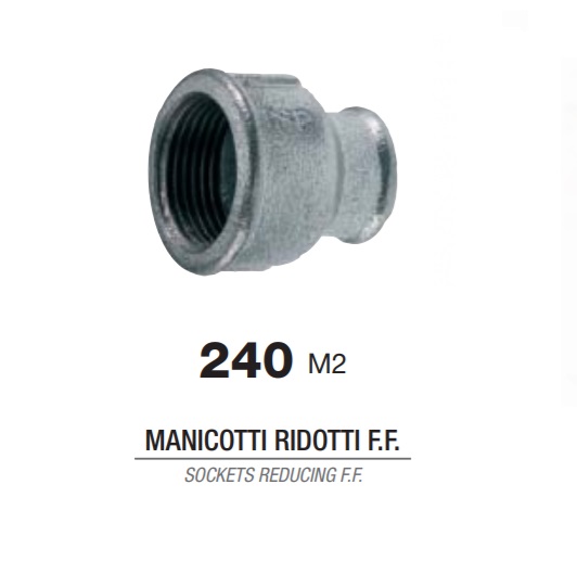 Manicotto Ridotto FF Figura 240 Zincato.