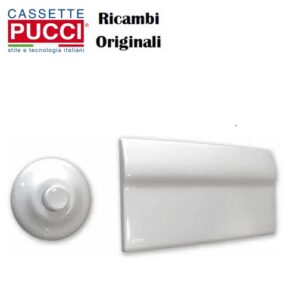 Placca Con Telaio Rosone Filettato  Bottone E Prolunga A 3 Cm. Bianca .