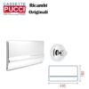 Placca Con Telaio Rosone Filettato  Bottone E Prolunga A 3 Cm. Cromata.