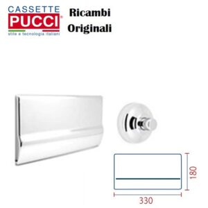 Placca Con Telaio Rosone Filettato  Bottone E Prolunga A 3 Cm. Cromata.