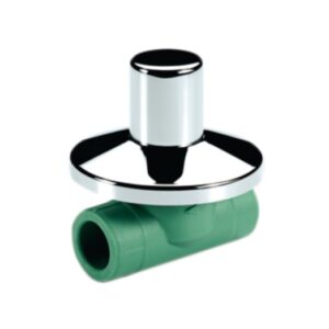 Rubinetto D'Arresto A Sfera Con Cappuccio Polipropilene Ppr.