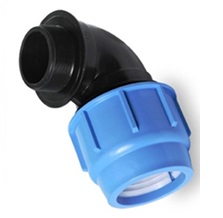 Gomito PVC Maschio Politilene.