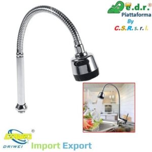Tubo Universale Per Monoforo 3/4" Hand Canna Per Monoforo Flessibile Con Aeratore Cm. 50  01974