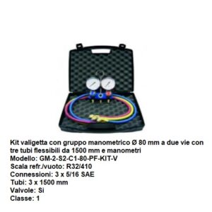 Kit Valigetta Con Gruppo Manometrico Gm-2-S2-C1-80-Pf-Kit-V - R32/410  05007050